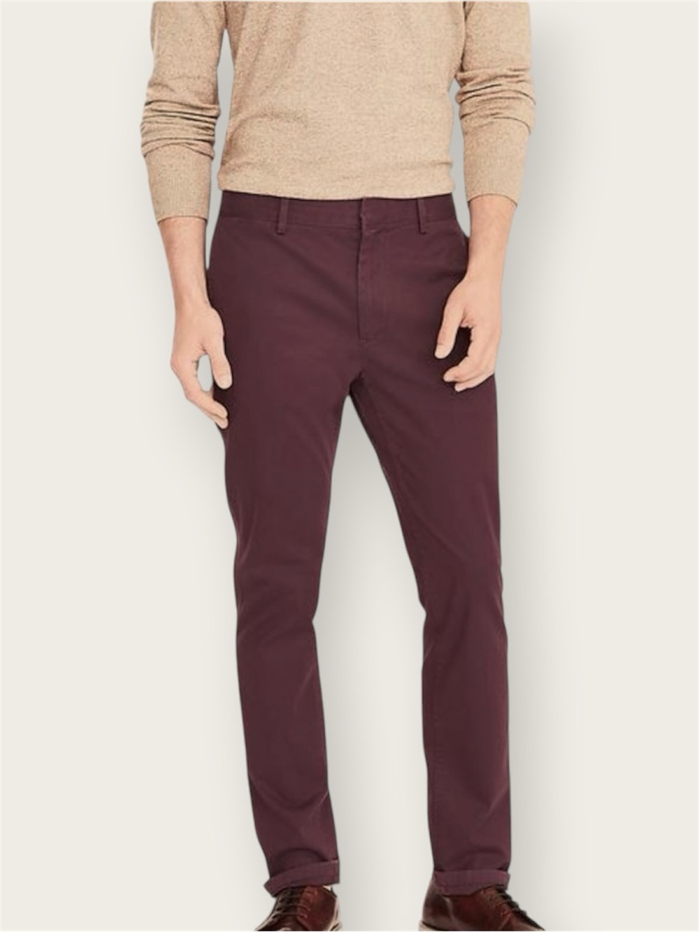 Banana Republic | Fulton Stretch Chino Slim Fit Pant | 33 x 30 | Burgundy